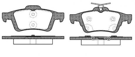 Колодки тормозные дисковые задние Ford C-max ii 1.0 10-,Ford C-max ii 1.6 10- (P WOKING P942370 (фото 1)