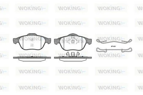 Гальмівні колодки WOKING P943300