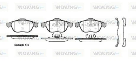 Гальмівні колодки WOKING P943320