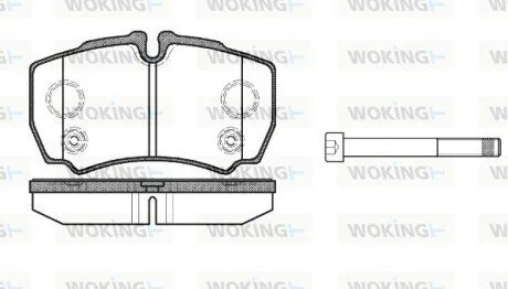 Колодки тормозные дисковые Ford Tranzit 06>13 / задн WOKING P9493.10