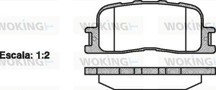 Колодки тормозные диск. задн. WOKING P9543.00