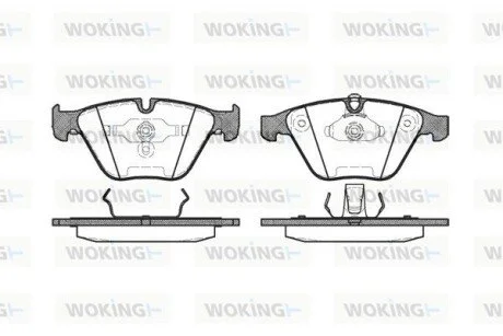 Колодки тормозные дисковые BMW 5e60 7e65 3e90 / перед (P9573.00) WOKING P957300