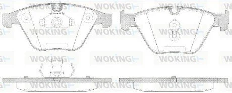 Гальмівні колодки перед. BMW 5(E60)/7(E65) 02-10 (ATE) (155,1x68,5x20,3) WOKING P9573.50