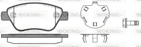 Колодки тормозные диск. перед. (Remsa) Opel Corsa D / Fiat Doblo 01>10 (P9 WOKING P9583.30