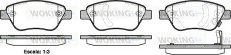 Колодки тормозные дисковые Fiat Doblo I 1,3Mjet 1,9JTD 05>10 / Opel Corsa D 08> WOKING P9583.31