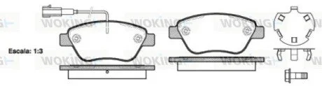 Колодки тормозные дисковые Fiat Linea Punto 500 / Opel Corsa D / PSA Nemo Bipper WOKING P9583.32