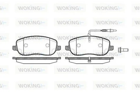 Колодки тормозные WOKING P979312