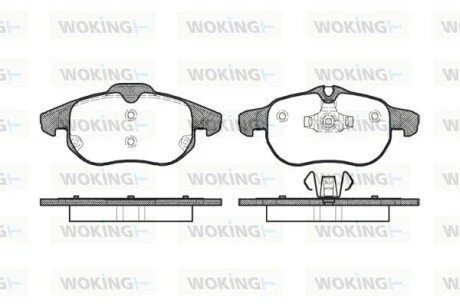 Колодки тормозные диск. перед. (Remsa) opel Vectra C WOKING P9883.00