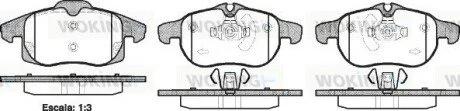 Колодки тормозные дисковые Opel Vectra C / перед ATE ver. WOKING P9883.40