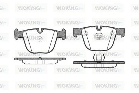 Колодки тормозные дисковые задние Bmw 1 3.0 07-13,Bmw 3 4.0 05-11,Bmw 3 4.0 05-1 WOKING P992300