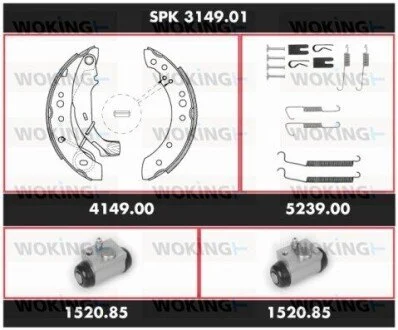 Колодки гальмівні барабанні WOKING SPK314901