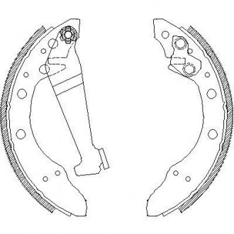 Колодки тормозные барабанные задние Seat Cordoba 1.2 02-09,Seat Cordoba 1.4 02-0 WOKING Z404600 (фото 1)