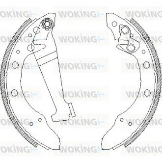 Колодки тормозные барабанные задние Seat Cordoba 1.2 02-09,Seat Cordoba 1.4 02-0 WOKING Z404600