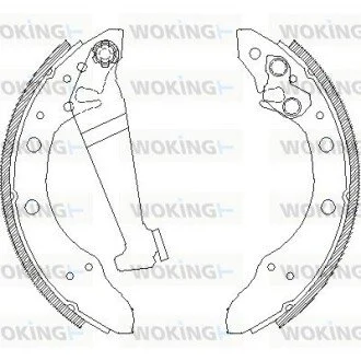 Колодки тормозные барабанные задние Chery Amulet 1.3 03-10,Chery Amulet 1.5 03-1 WOKING Z404601