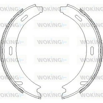 Колодки тормозные барабанные задние Mercedes-benz A-class (w169) 1.5 04-12,Merce WOKING Z409301 (фото 1)