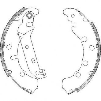 Колодки тормозные барабанные задние Ford Fiesta v 1.25 01-10,Ford Fiesta v 1.3 0 WOKING Z413700 (фото 1)
