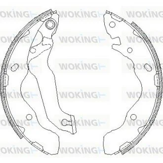 Колодки тормозные барабанные Hyundai Matrix 01>10 / задн (Z4141.00) WOKING Z414100
