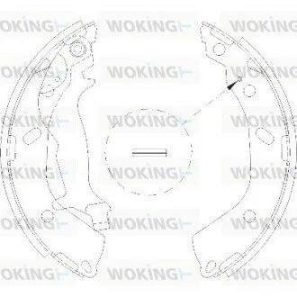 Колодки тормозные барабанные задние Hyundai Getz 1.1 02-10,Hyundai Getz 1.3 02-1 WOKING Z419300