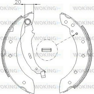 Колодки тормозные барабанные задние Dacia Logan 1.2 04-,Dacia Logan 1.4 04- (Z41 WOKING Z419901