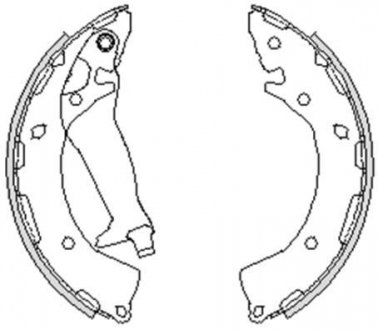 Колодки тормозные барабанные задние Hyundai I10 1.0 07-13,Hyundai I10 1.1 07-13 WOKING Z424800 (фото 1)