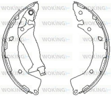 Колодки тормозные барабанные задние Hyundai I10 1.0 07-13,Hyundai I10 1.1 07-13 WOKING Z424800