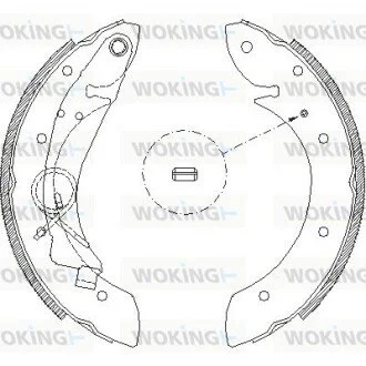 Колодки тормозные барабанные задние Citroen Berlingo 1.6 08-,Peugeot 206 sw 1.4 WOKING Z441900
