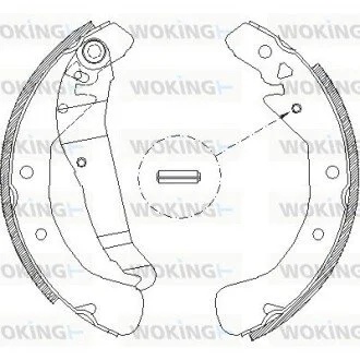 Колодки тормозные барабанные задние Opel Astra h 1.2 04-14,Opel Astra h 1.3 04-1 WOKING Z442200