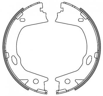 Колодки тормозные барабанные задние Hyundai Grandeur 2.2 03-,Hyundai Grandeur 3. WOKING Z465700 (фото 1)