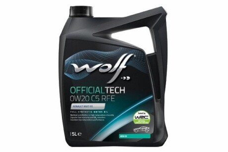 OFFICIALTECH 0W20 C5 RFE 5Lx4 Wolf 1042489