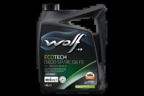 ECOTECH 0W20 SP/RC G6 FE 4Lx4 Wolf 1047260 (фото 1)