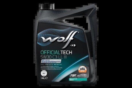 OFFICIALTECH 5W30 C3 LL III 4Lx4 (NEW) Wolf 1048180 (фото 1)