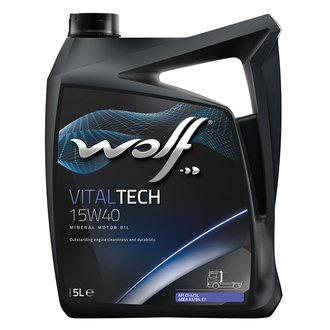 Моторна олія Vitaltech 15W-40 мінеральна 5 л Wolf 8301117