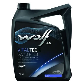 Моторное масло Vitaltech PI C3 5W-40 синтетическое 4 л Wolf 8302916