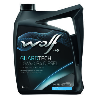 Моторна олія Guardtech B4 Diesel 10W-40 напівсинтетична 4 л Wolf 8303715 (фото 1)