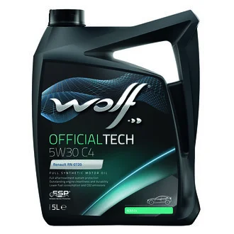 Моторное масло Officialtech C4 5W-30 синтетическое 5 л Wolf 8308512