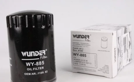 Фільтр мастила Boxer/Jumper 2.4/2.5D/TDI 94-02 WUNDER FILTER WY885