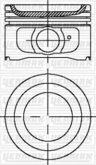 Поршень с кольцами і пальцем (размер отв. 83 / STD) CITROEN Berlingo 1.8 (4цл.) (XU7 JP K TR) YENMAK 31-03887-000 (фото 1)