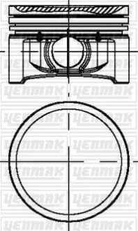 Поршень с кольцами і пальцем (размер отв. 69.00/ STD) RENAULT Clio, Logan, 1,2 (D4F 740-728-730 75PS) YENMAK 31-04184-000