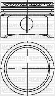 Поршень с кольцами і пальцем (размер отв. 81.01 / STD) VW 1.8T 20V (4цл.) (AMB, APP, ARX, ARY, AUM, AUM, AUQ, AVJ, AWM, AWP, …) YENMAK 31-04299-000