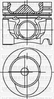 Поршень VW LT 28-35 II/28-46 2.5 TDI 99-06 (81.01mm/STD) YENMAK 3104338000