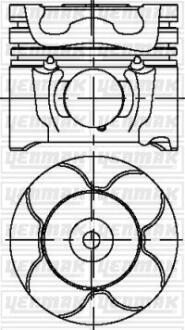 Поршень Citroen Berlingo/Fiat Scudo 1.6HDI/D (75.50mm/+0.5) YENMAK 3104498050