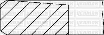 Комплект поршневих кілець (на 1 поршень) RENAULT Trafic II 2.0 DCI (84,5/0,5) (2,5/2/2) YENMAK 91-09171-050