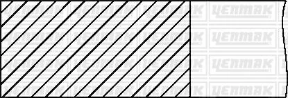 Комплект поршневих кілець (78.50/STD) (1.5/1.5/3) CITROEN Xsara Picasso 1.6 99- YENMAK 91-09362-000