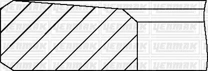 Кільця поршневі Ford Transit 2.5D/TD (93.67mm/STD) (2.5-2-4) YENMAK 9109420000