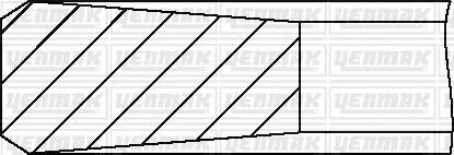Комплект поршневих кілець (на 1 поршень) (84,50/+0.50) (3,0/2,0/2,0) BMW E87 118d, E90 338d YENMAK 91-09629-050