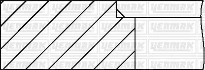 Кільця поршневі Fiat Palio/Bravo 1.6i 95-02 (86.40mm/STD) (1.5-1.5-3) YENMAK 9109969000