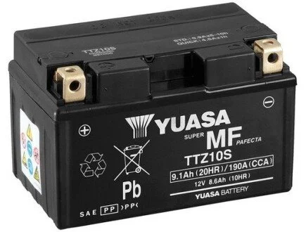 МОТО 12V 9,1Ah MF VRLA Battery AGM) YUASA TTZ10S (фото 1)