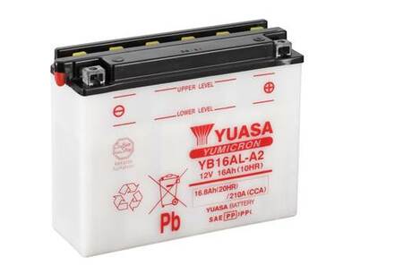 МОТО 12V 16,8Ah YuMicron Battery (співзаряджень)) YUASA YB16AL-A2 (фото 1)