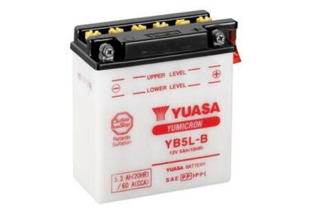 МОТО 12V 5,3Ah YuMicron Battery (сухозаряжений) YUASA YB5L-B (фото 1)