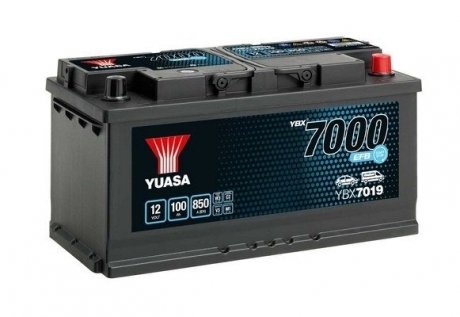 Акумуляторна батарея 100Ah/900A (353x175x190/+R/B13) (Start-Stop EFB) YUASA YBX7019 (фото 1)